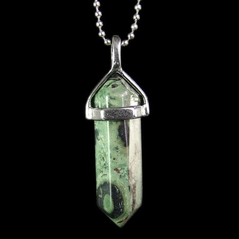 Kambaba Jasper Gemstone Pendant Necklace